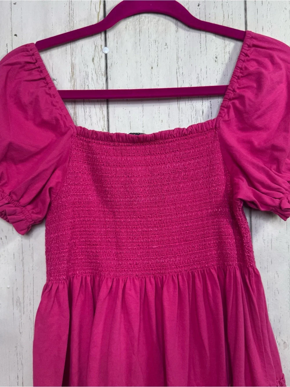 Polo Ralph Lauren Girls Pink Smocked Puff Sleeve Tiered Dress XL 16 NWT Preppy